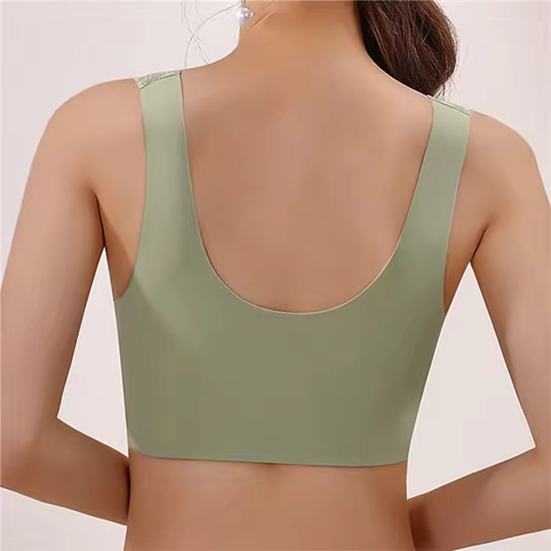 Women Large Size Soft Cups Before The Button Bra