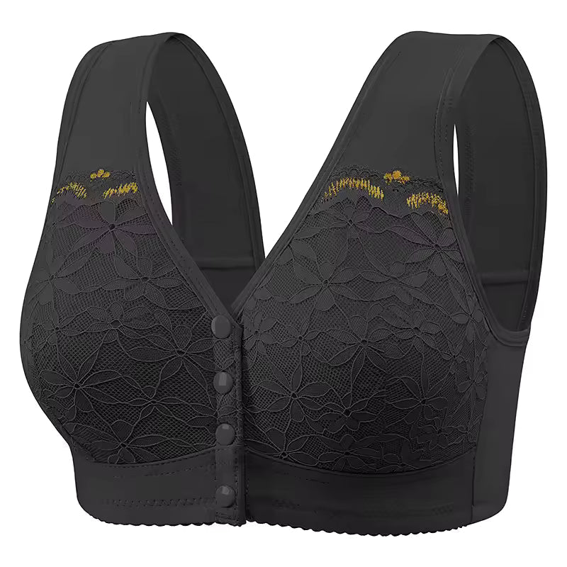 Soft Cotton Thin Cup Front Buckle Underwear