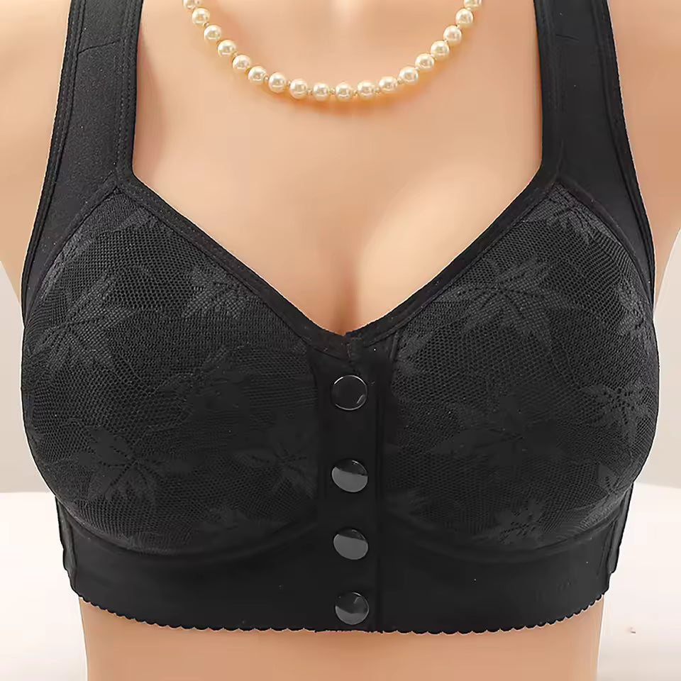 Underwear Women's Sleep Gathering Front Buckle Bra