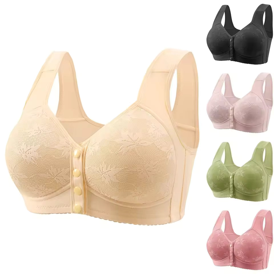 Underwear Women's Sleep Gathering Front Buckle Bra