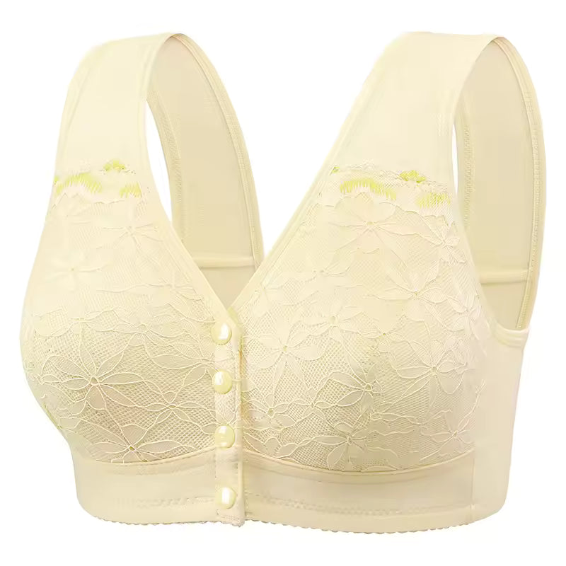 Soft Cotton Thin Cup Front Buckle Underwear