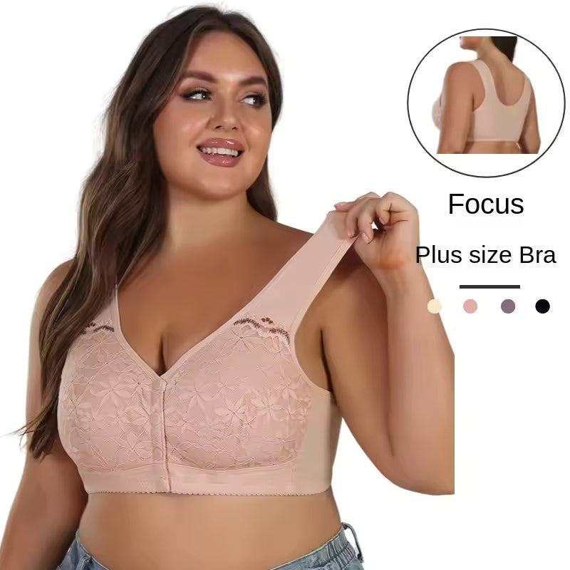 Soft Cotton Thin Cup Front Buckle Underwear