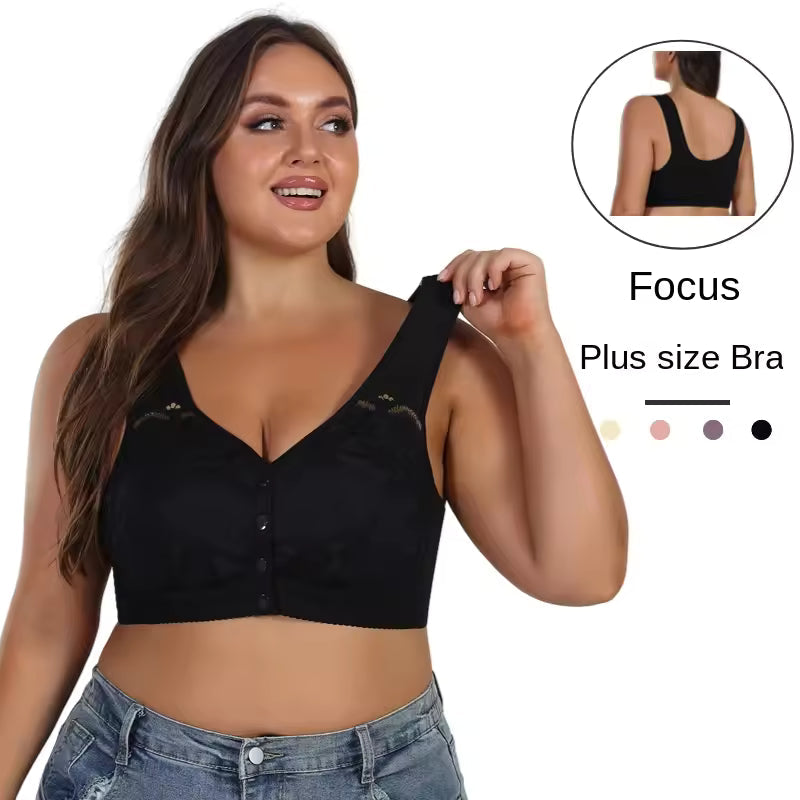 Soft Cotton Thin Cup Front Buckle Underwear