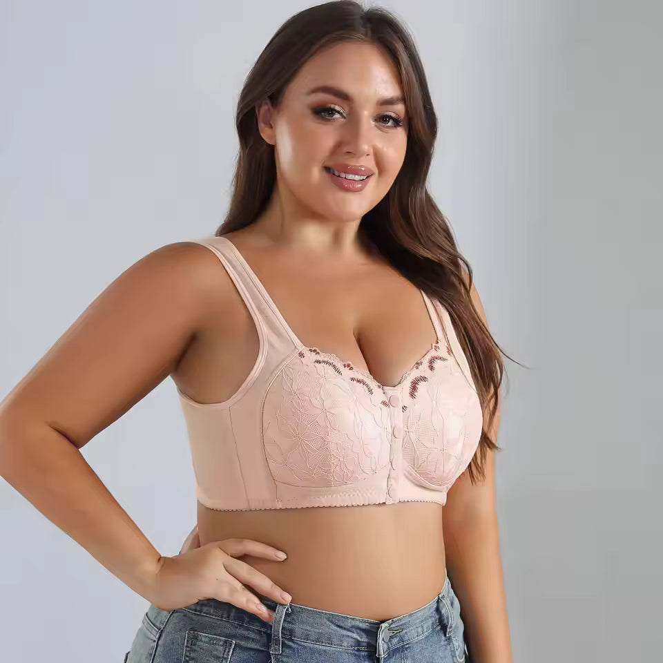 Soft Cotton Thin Cup Front Buckle Underwear